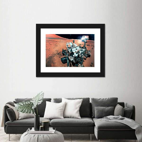 Rover On Mars Surface Vertical Canvas Wall Art-3 Vertical-Gallery Wrap-12" x 25"-Tiaracle