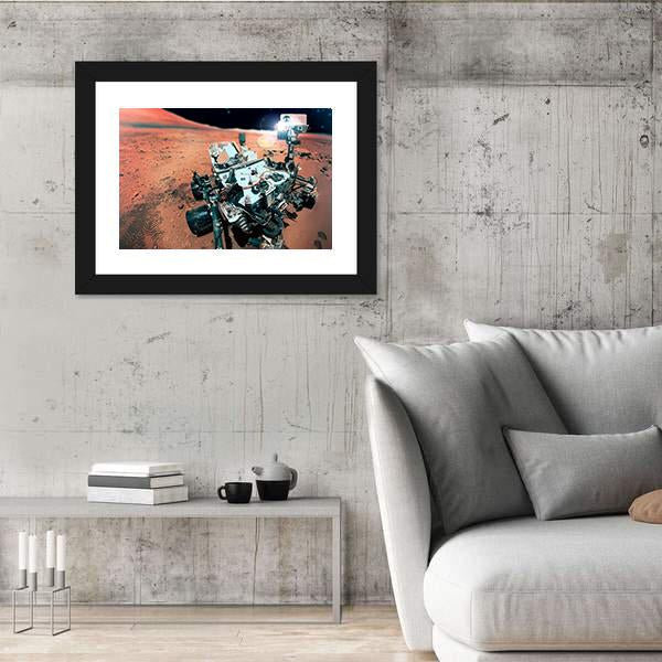 Rover On Mars Surface Vertical Canvas Wall Art-3 Vertical-Gallery Wrap-12" x 25"-Tiaracle