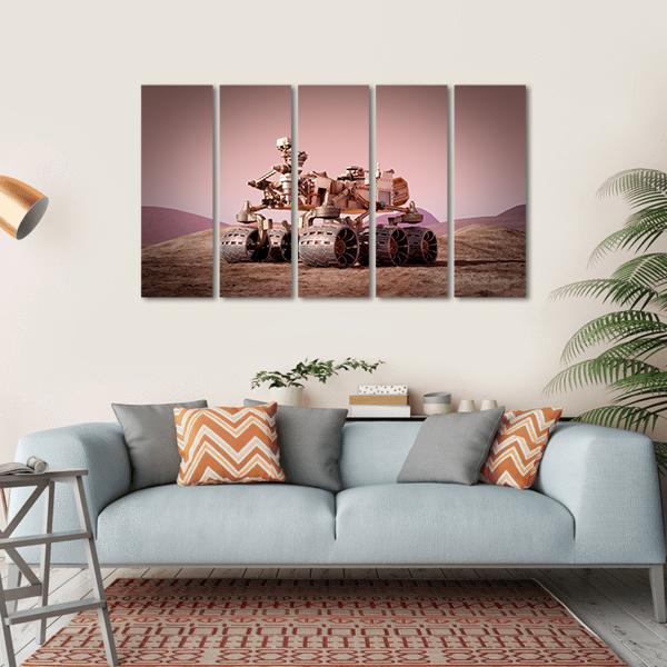 Rover On Planet Mars Canvas Wall Art-5 Horizontal-Gallery Wrap-22" x 12"-Tiaracle