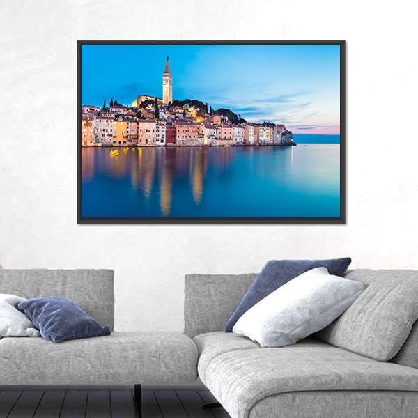 Rovinj City In Croatia Canvas Wall Art-3 Horizontal-Gallery Wrap-25" x 16"-Tiaracle
