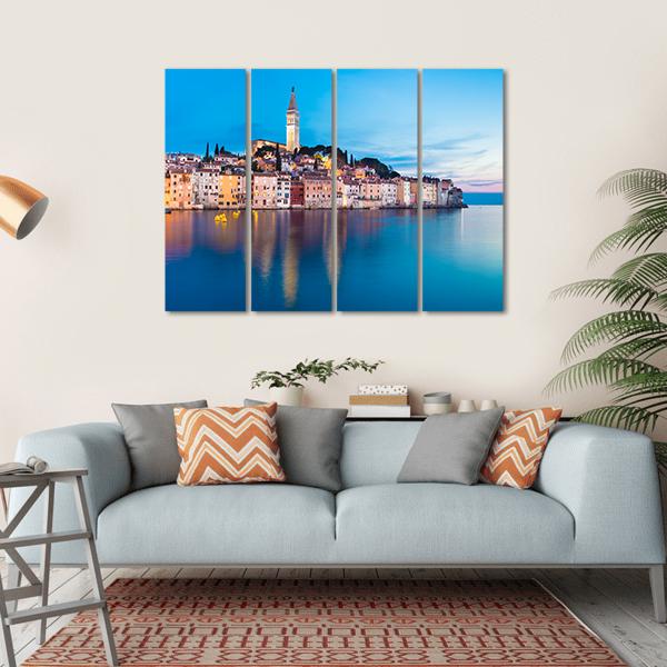 Rovinj City In Croatia Canvas Wall Art-4 Horizontal-Gallery Wrap-34" x 24"-Tiaracle