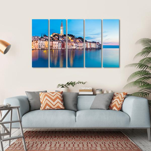 Rovinj City In Croatia Canvas Wall Art-5 Horizontal-Gallery Wrap-22" x 12"-Tiaracle