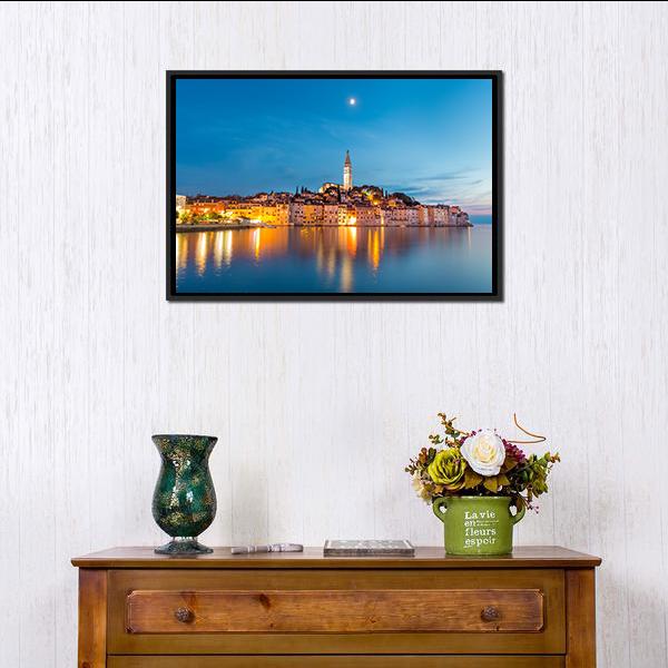 Rovinj Town Canvas Wall Art-1 Piece-Floating Frame-24" x 16"-Tiaracle