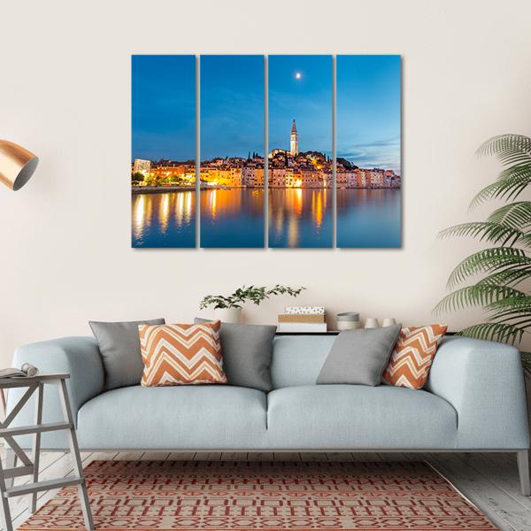 Rovinj Town Canvas Wall Art-4 Horizontal-Gallery Wrap-34" x 24"-Tiaracle