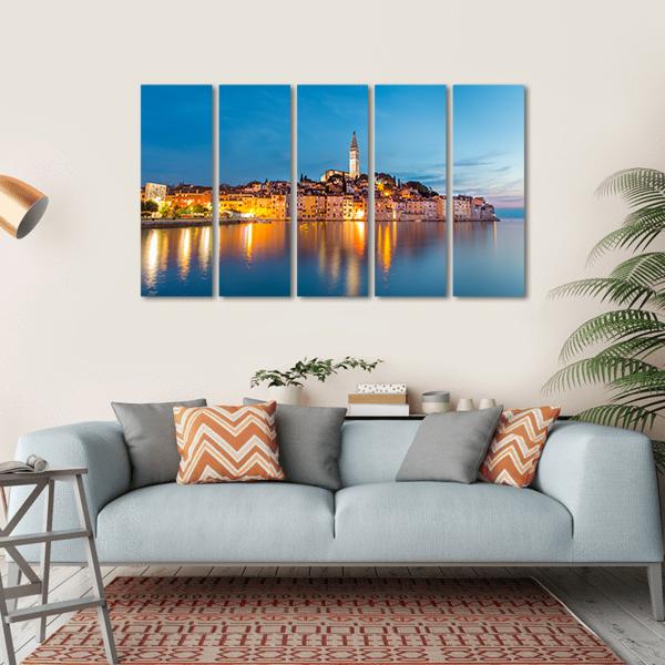 Rovinj Town Canvas Wall Art-5 Horizontal-Gallery Wrap-22" x 12"-Tiaracle