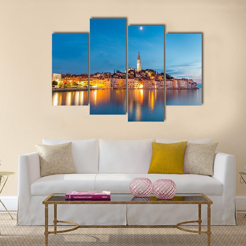 Rovinj Town Canvas Wall Art-4 Pop-Gallery Wrap-50" x 32"-Tiaracle