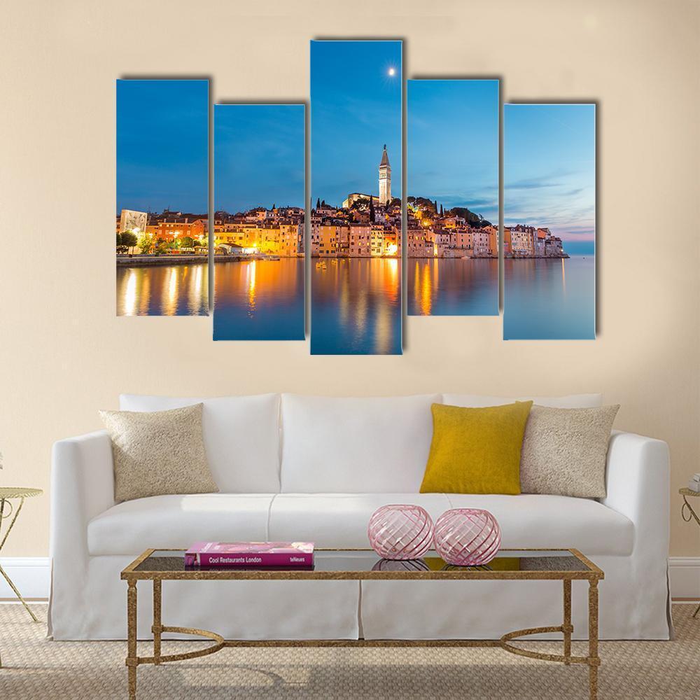 Rovinj Town Canvas Wall Art-5 Pop-Gallery Wrap-47" x 32"-Tiaracle