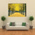 Row Of Yellow Ginkgo Tree In Nami Island Canvas Wall Art-4 Pop-Gallery Wrap-50" x 32"-Tiaracle