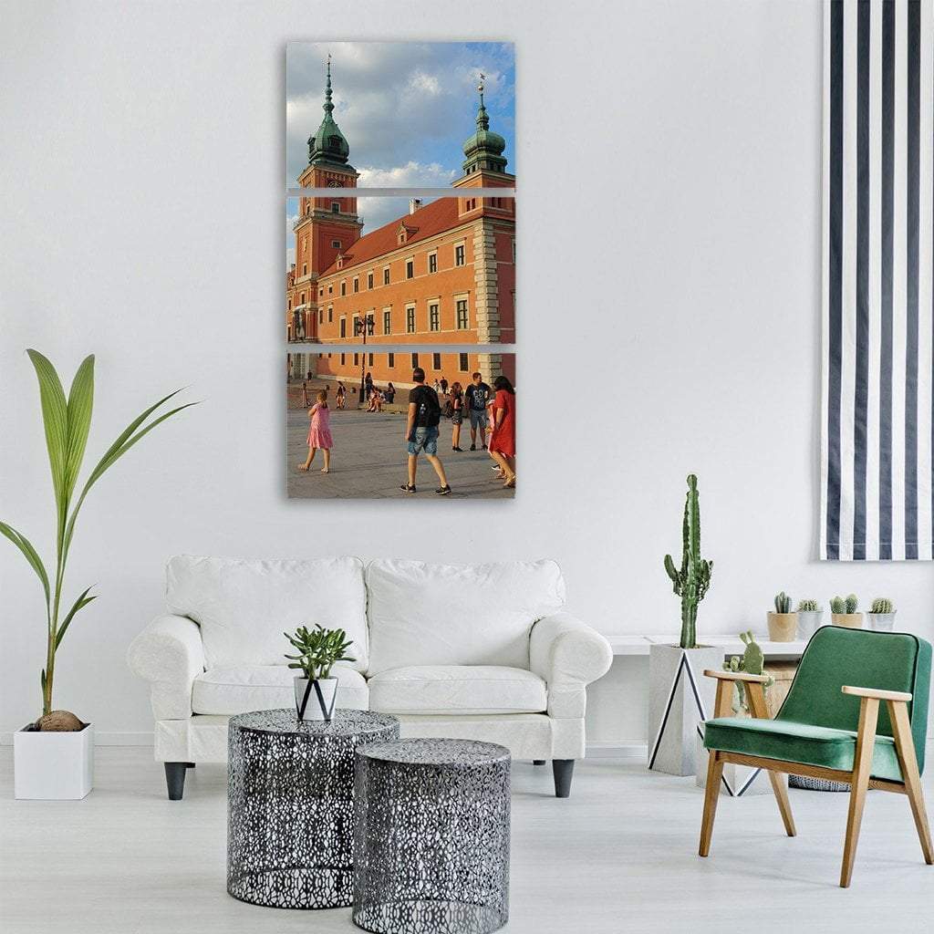Royal Castle In Warsaw Poland Vertical Canvas Wall Art-3 Vertical-Gallery Wrap-12" x 25"-Tiaracle
