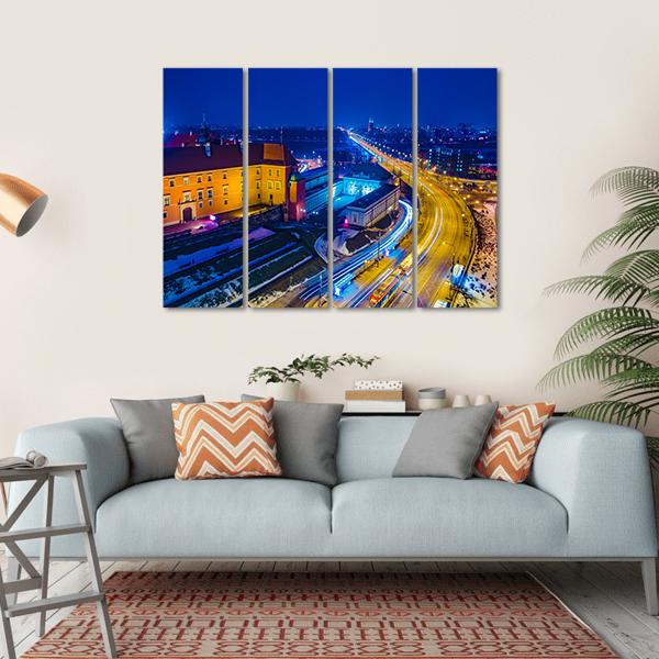 Royal Castle & Old Town Canvas Wall Art-4 Horizontal-Gallery Wrap-34" x 24"-Tiaracle