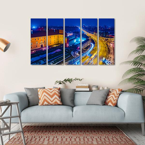 Royal Castle & Old Town Canvas Wall Art-5 Horizontal-Gallery Wrap-22" x 12"-Tiaracle