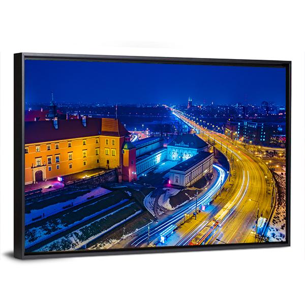 Royal Castle & Old Town Canvas Wall Art-3 Horizontal-Gallery Wrap-25" x 16"-Tiaracle