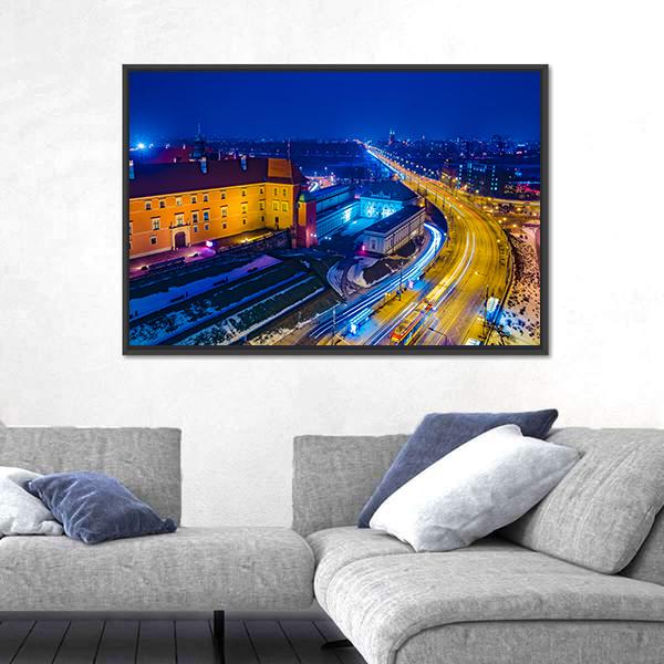 Royal Castle & Old Town Canvas Wall Art-3 Horizontal-Gallery Wrap-25" x 16"-Tiaracle