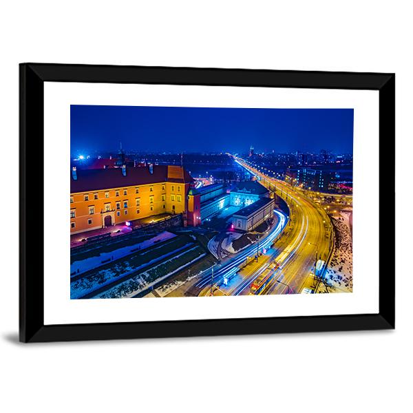 Royal Castle & Old Town Canvas Wall Art-3 Horizontal-Gallery Wrap-25" x 16"-Tiaracle