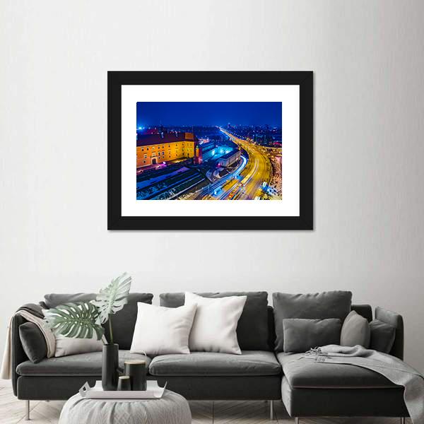 Royal Castle & Old Town Canvas Wall Art-3 Horizontal-Gallery Wrap-25" x 16"-Tiaracle