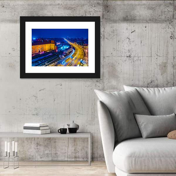 Royal Castle & Old Town Canvas Wall Art-3 Horizontal-Gallery Wrap-25" x 16"-Tiaracle