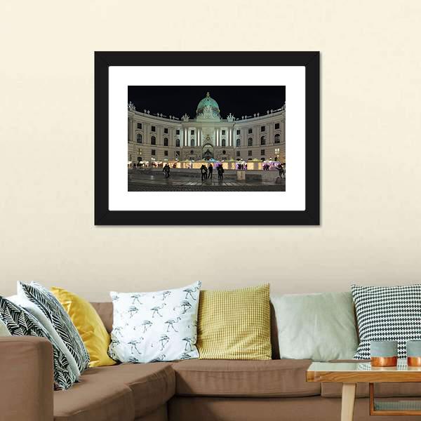 Royal Christmas Market At Michaelerplatz Canvas Wall Art-3 Horizontal-Gallery Wrap-25" x 16"-Tiaracle