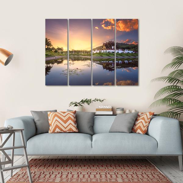 Royal Flora Ratchaphruek Park Canvas Wall Art-4 Horizontal-Gallery Wrap-34" x 24"-Tiaracle
