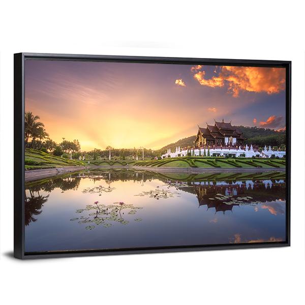 Royal Flora Ratchaphruek Park Canvas Wall Art-3 Horizontal-Gallery Wrap-25" x 16"-Tiaracle