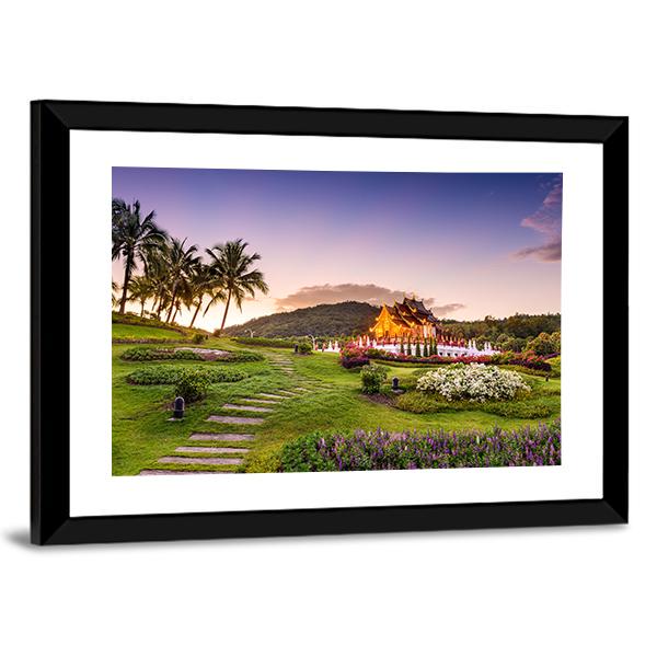 Royal Flora Ratchaphruek Park Canvas Wall Art-3 Horizontal-Gallery Wrap-25" x 16"-Tiaracle