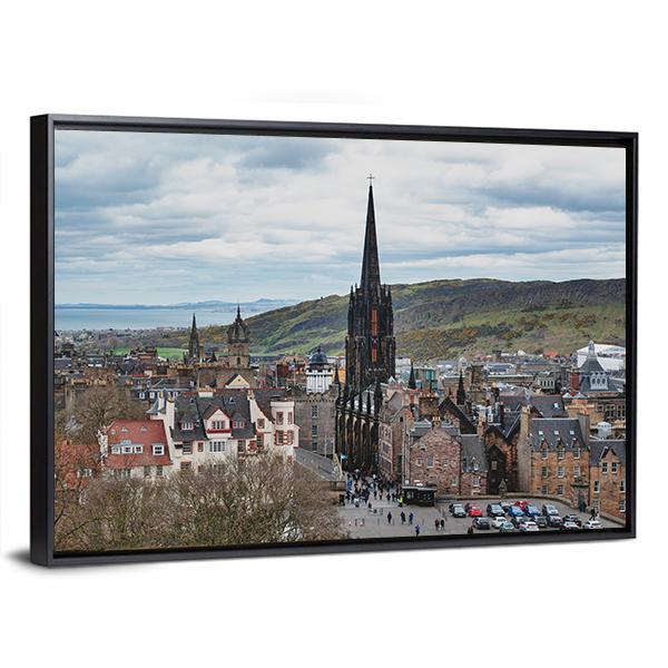 Royal Mile In Scotland Canvas Wall Art-3 Horizontal-Gallery Wrap-25" x 16"-Tiaracle