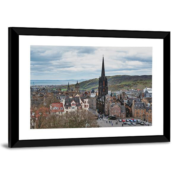 Royal Mile In Scotland Canvas Wall Art-3 Horizontal-Gallery Wrap-25" x 16"-Tiaracle