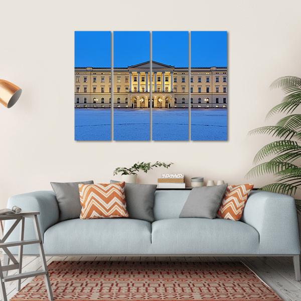 Royal Palace In Oslo. Norway Canvas Wall Art-4 Horizontal-Gallery Wrap-34" x 24"-Tiaracle