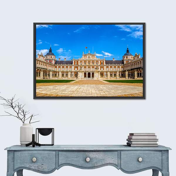 Royal Palace Of Aranjuez Canvas Wall Art-1 Piece-Floating Frame-24" x 16"-Tiaracle