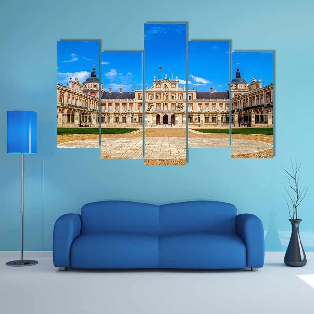 Royal Palace Of Aranjuez Canvas Wall Art-5 Pop-Gallery Wrap-47" x 32"-Tiaracle