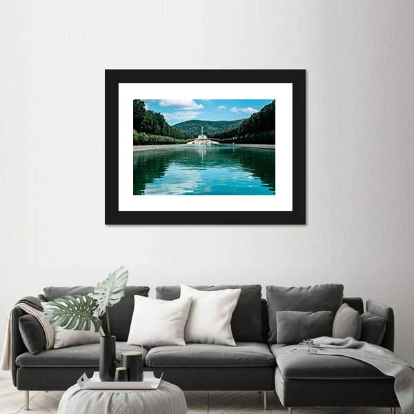 Royal Palace Of Caserta Canvas Wall Art-1 Piece-Framed Print-20" x 16"-Tiaracle