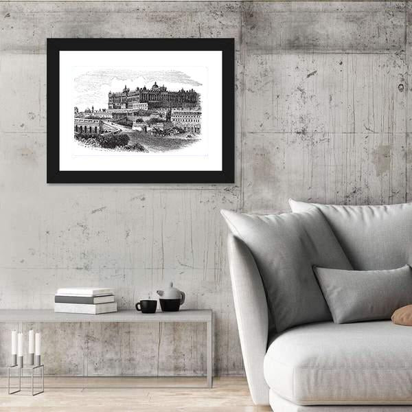 Royal Palace Of Madrid Canvas Wall Art-3 Horizontal-Gallery Wrap-25" x 16"-Tiaracle