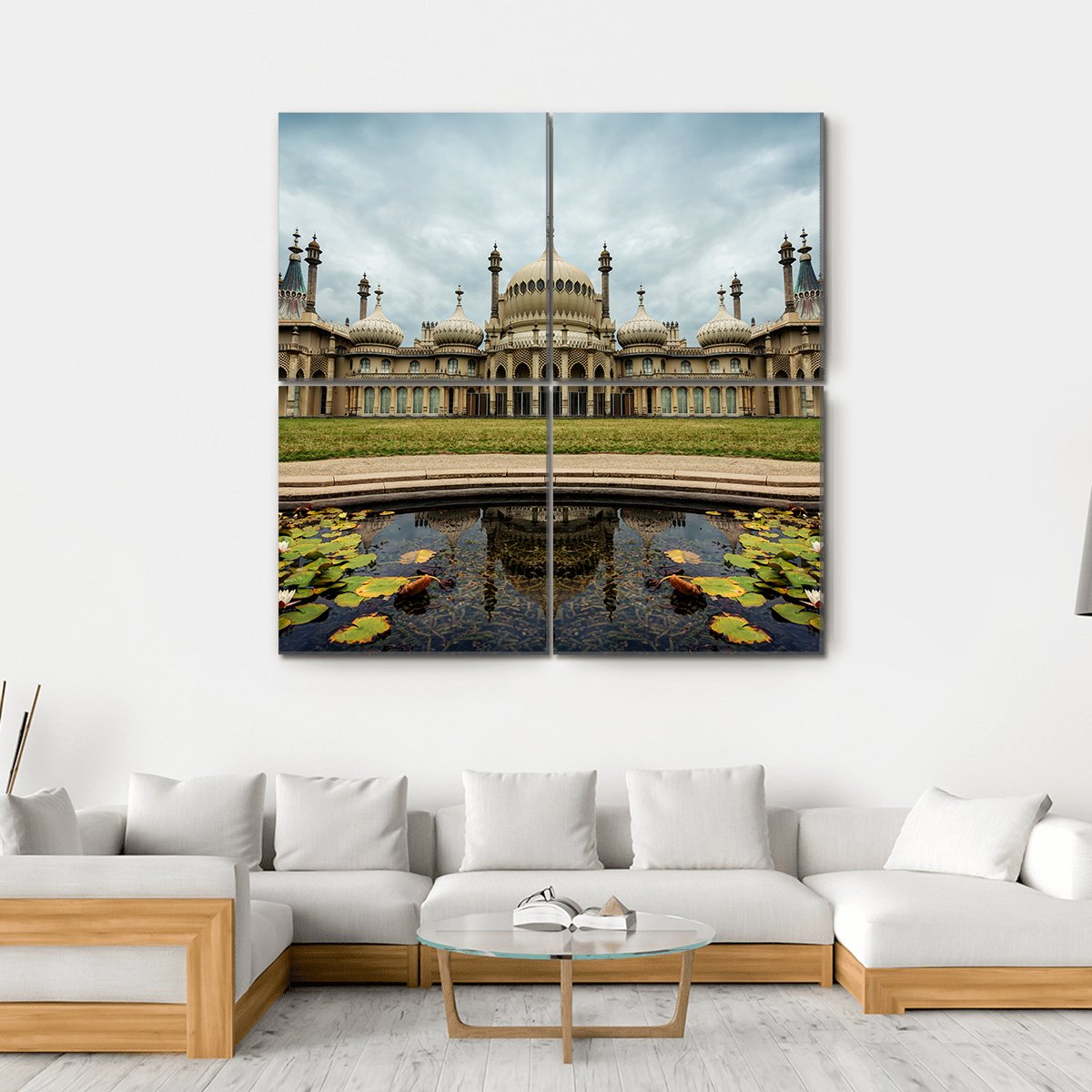 Royal Pavilion UK Canvas Wall Art-4 Square-Gallery Wrap-17" x 17"-Tiaracle
