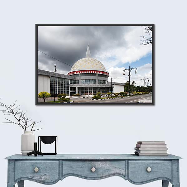 Royal Regalia Museum Of Brunei s Capital Canvas Wall Art-1 Piece-Floating Frame-24" x 16"-Tiaracle