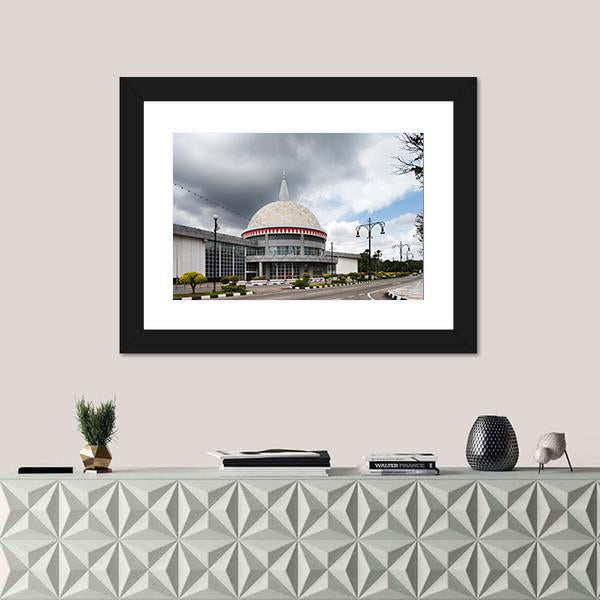 Royal Regalia Museum Of Brunei s Capital Canvas Wall Art-1 Piece-Framed Print-20" x 16"-Tiaracle