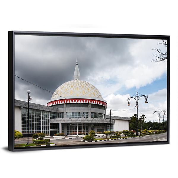 Royal Regalia Museum Of Brunei s Capital Canvas Wall Art-3 Horizontal-Gallery Wrap-25" x 16"-Tiaracle