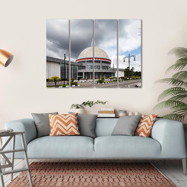 Royal Regalia Museum Of Brunei s Capital Canvas Wall Art-4 Horizontal-Gallery Wrap-34" x 24"-Tiaracle