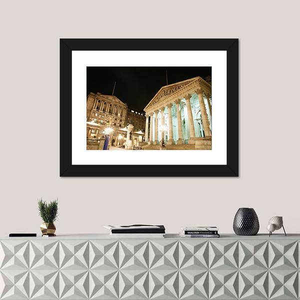 Royal Stock Exchange UK Canvas Wall Art-1 Piece-Framed Print-20" x 16"-Tiaracle