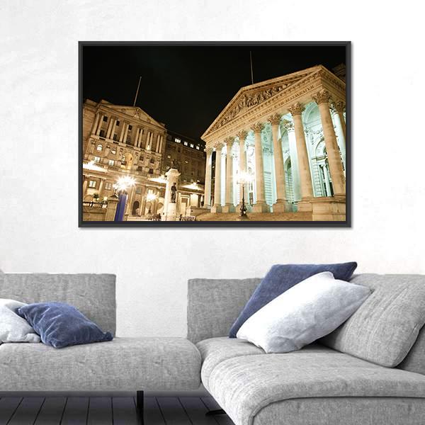 Royal Stock Exchange UK Canvas Wall Art-3 Horizontal-Gallery Wrap-25" x 16"-Tiaracle