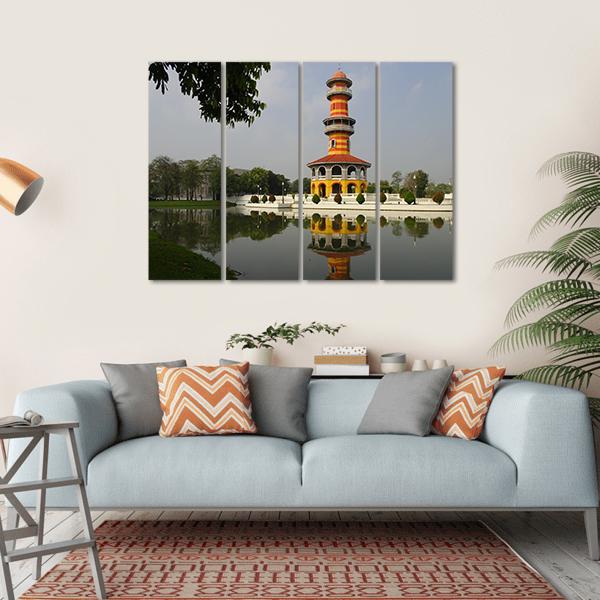 Royal Summer Palace Bang Pa In In Thailand Canvas Wall Art-4 Horizontal-Gallery Wrap-34" x 24"-Tiaracle