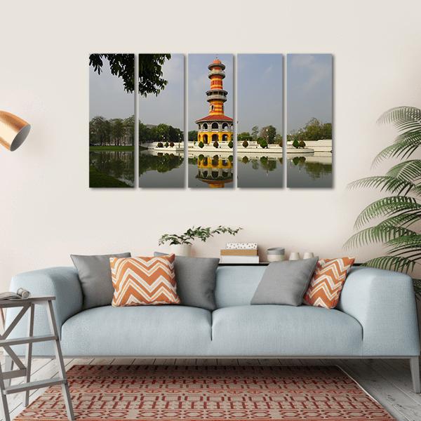 Royal Summer Palace Bang Pa In In Thailand Canvas Wall Art-5 Horizontal-Gallery Wrap-22" x 12"-Tiaracle