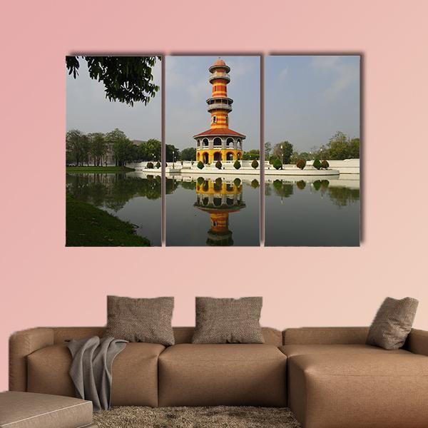 Royal Summer Palace Bang Pa In In Thailand Canvas Wall Art-3 Horizontal-Gallery Wrap-37" x 24"-Tiaracle
