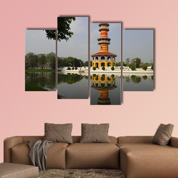 Royal Summer Palace Bang Pa In In Thailand Canvas Wall Art-4 Pop-Gallery Wrap-50" x 32"-Tiaracle