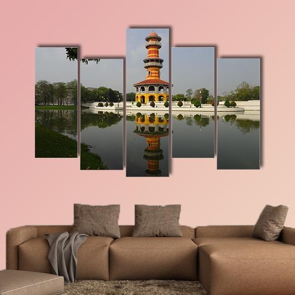 Royal Summer Palace Bang Pa In In Thailand Canvas Wall Art-5 Pop-Gallery Wrap-47" x 32"-Tiaracle