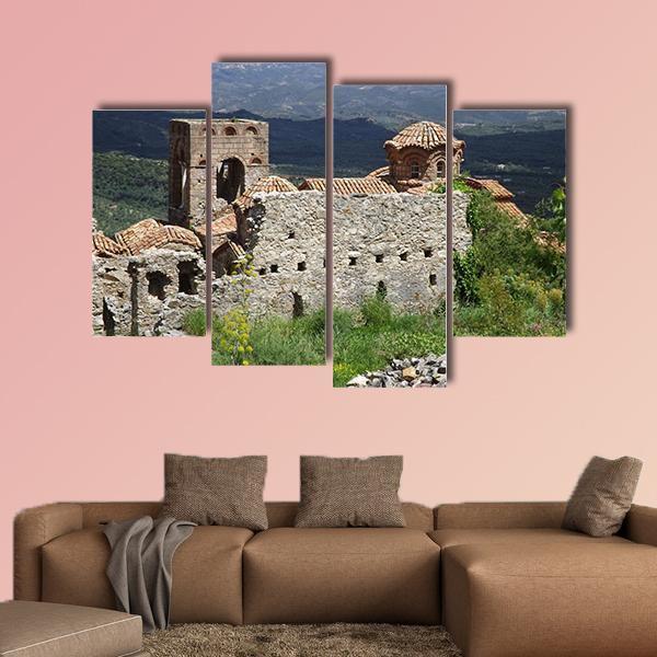 Ruins Of A Church In Mystras In Greece Canvas Wall Art-4 Pop-Gallery Wrap-50" x 32"-Tiaracle