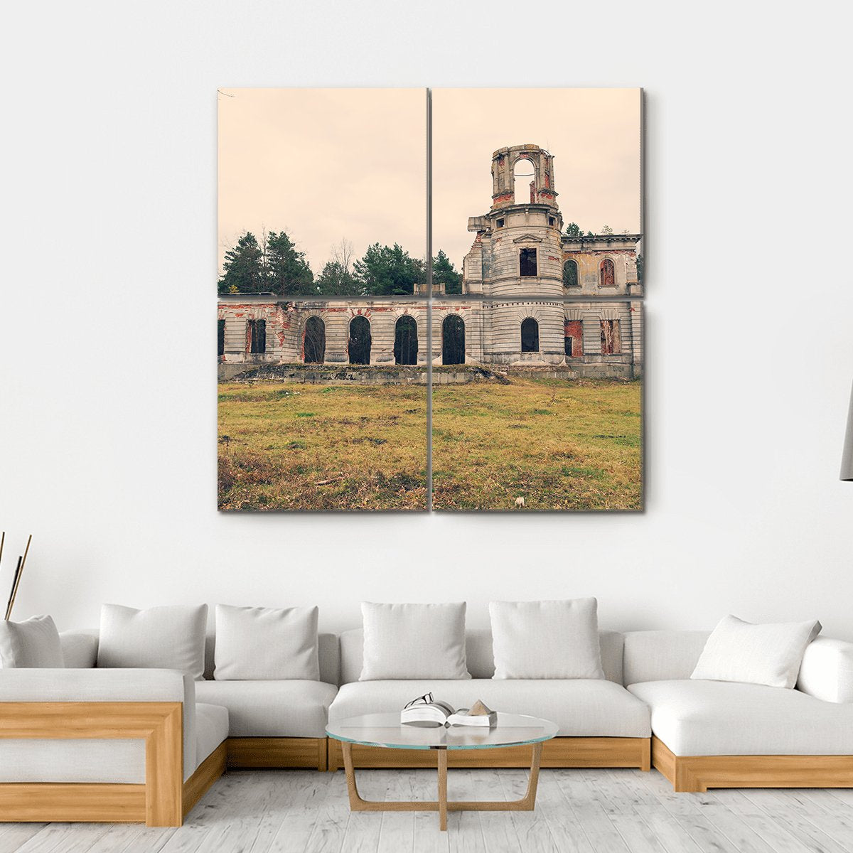 Ruins Of An Ancient Castle Tereshchenko Grod Canvas Wall Art-4 Square-Gallery Wrap-17" x 17"-Tiaracle