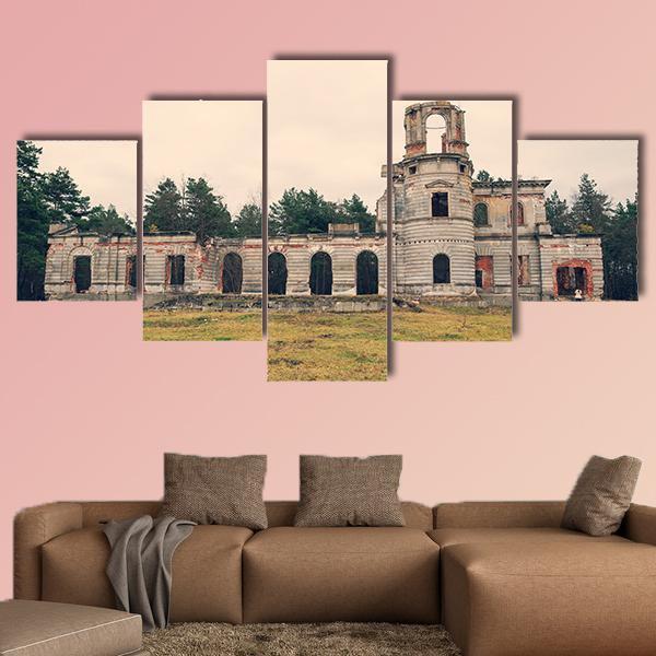 Ruins Of An Ancient Castle Tereshchenko Grod Canvas Wall Art-5 Star-Gallery Wrap-62" x 32"-Tiaracle