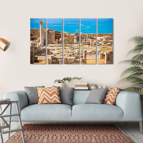 Ruins Of Ancient Kourion In Limassol District Canvas Wall Art-5 Horizontal-Gallery Wrap-22" x 12"-Tiaracle