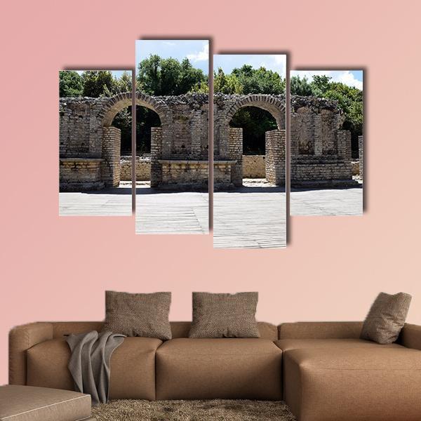 Ruins of Buthrotum In Albania Canvas Wall Art-4 Pop-Gallery Wrap-50" x 32"-Tiaracle