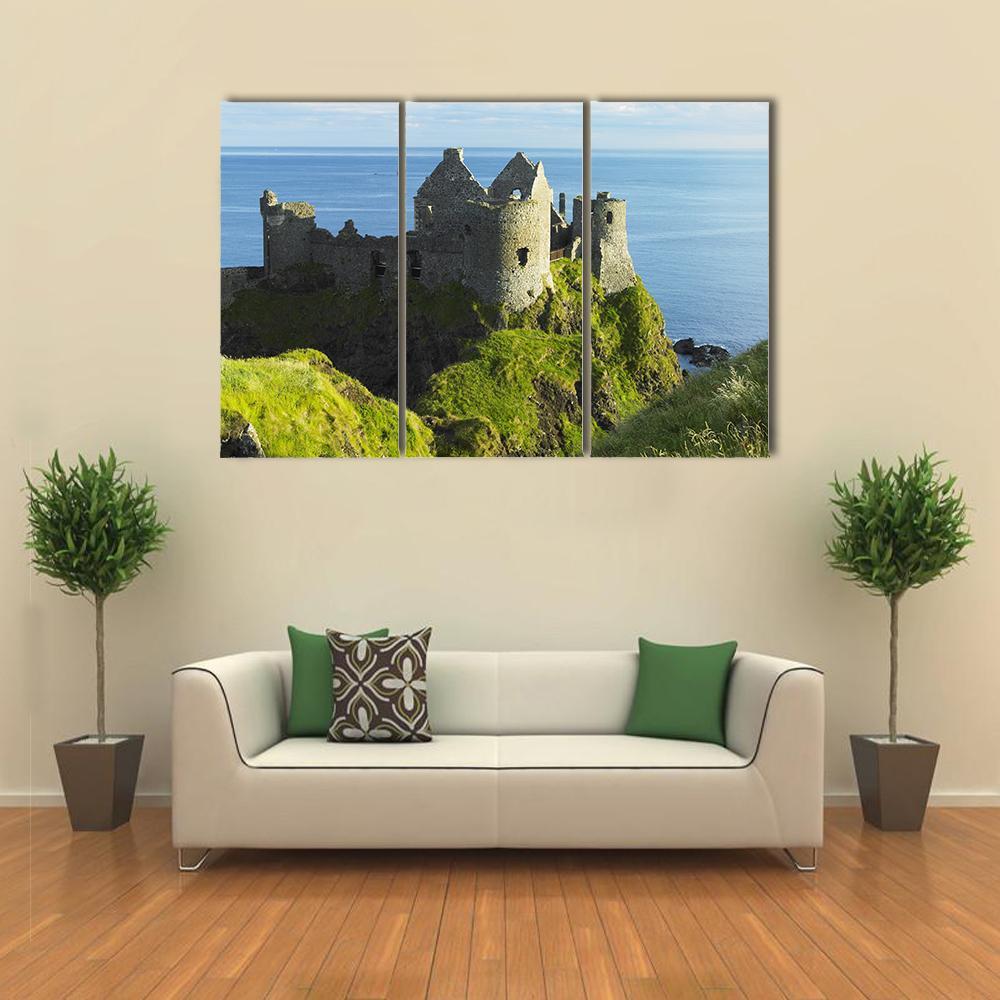 Ruins Of Dunluce Castle Canvas Wall Art-3 Horizontal-Gallery Wrap-37" x 24"-Tiaracle
