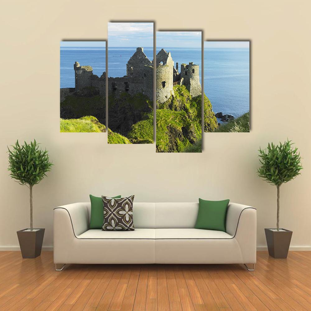 Ruins Of Dunluce Castle Canvas Wall Art-4 Pop-Gallery Wrap-50" x 32"-Tiaracle